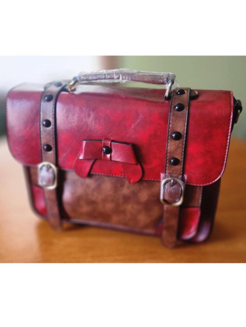NWT Gorgeous Ecosusi Vegan Leather Briefcase with Handle and Shoulder Strap